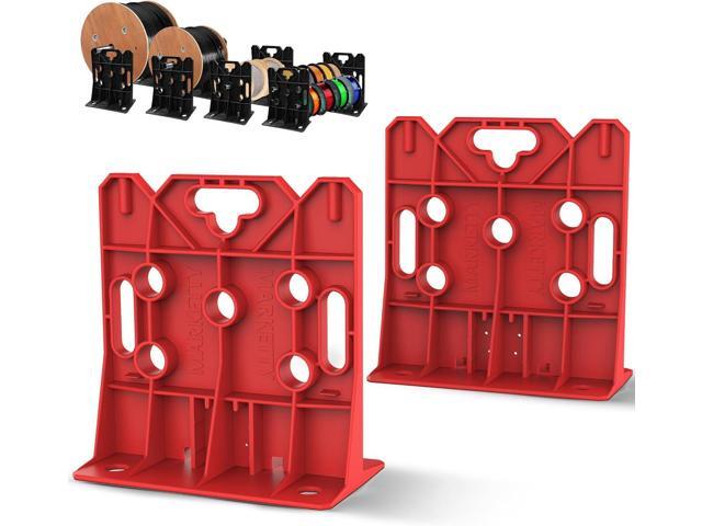Multi Purpose Wire Dispenser, Cable/Wire Spool Rack, Wire Spool Caddy, Holds Spools Up to 34' In Diameter, Load Capacity 330 LBS, 1 Pair (Red)
