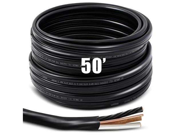 Kanayu 50ft 6/2 NM-B Electrical Wire 2 Conductor Copper AWG Cable with Ground 600V / 90°C Rated for Residential Home Wiring Garage Lighting &.