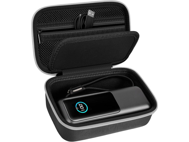 Laptop Power Bank Case for Anker 25000& Prime 27650Black Organizes the Power Bank, Small Cables and 100W Charging Base; Larger 150W Charging Base...
