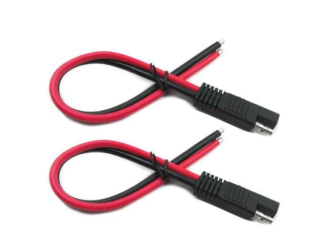 10AWG SAE Connector Extension Cable, 2Pack Quick Disconnect Plug, 30cm/1ft Solar Panel SAE Plug