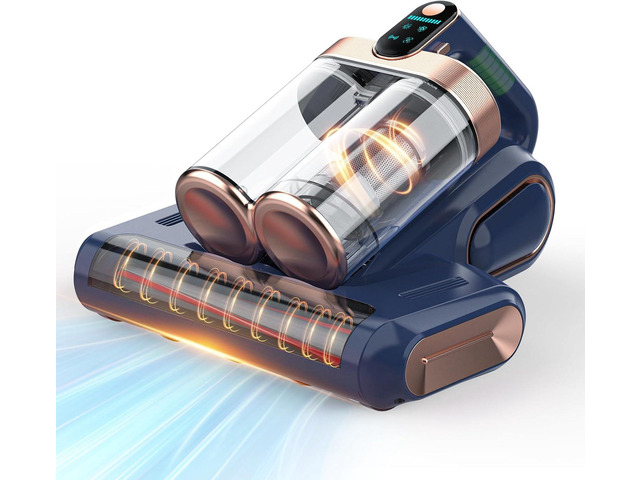 Bed Mattress Vacuum Cleaner Cordless 16Kpa Handheld Vacuum, Vacuum Cleaner with 253.7nm UV-C Light,HEPA Filter & Ultrasonic, Portable Vacuums for...