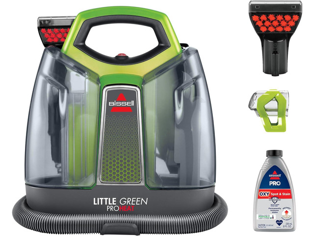 BISSELL Little Green Proheat Portable Deep Cleaner/Spot Cleaner and Car/Auto Detailer with self-Cleaning HydroRinse Tool for Carpet and Upholstery,...