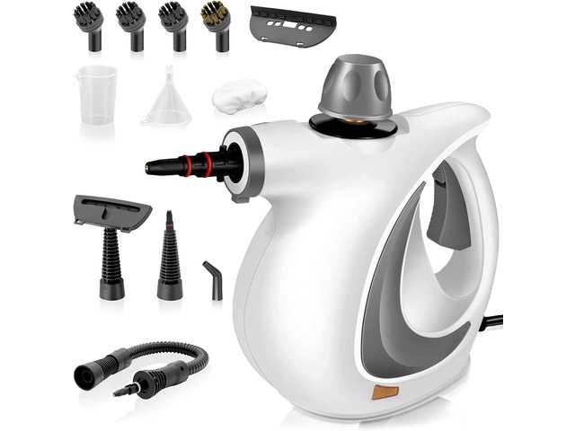 Pressurized Handheld Steam Cleaner for home with 12pcs Accessories & Safety Lock Multi-Surface Natural Deep Steamer for Cleaning Car, Furniture,...