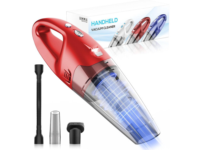 YOOHI Handheld Vacuum Cordless Rechargeable 6000Pa Mini Hand Held Vacuum, LED Light, 2025 Mins Runtime, USB Charging, 500ML Cup Lightweight Small...