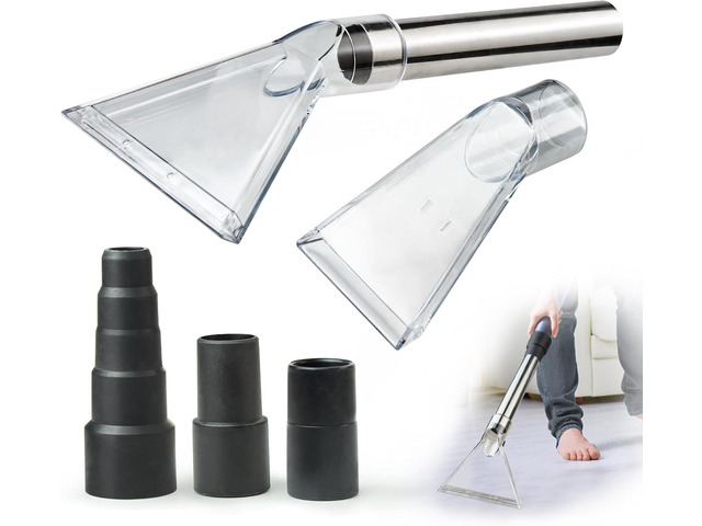 Universal Clear Vacuum Extraction Accessory with 1-1/4,1-7/8 and 2-1/2 Adapter,Compatible with All Shop Vac Extractor,Wet Dry Vacuum Cleaner...
