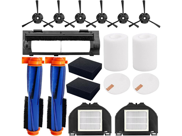 RV2310AE Replacement Parts for Shark AV2310AE/RV2320S/RV2300S/UR2360S Matrix Robot Vacuum 2 Roller Brushes, 6 Side Brushes, 2 HEPA Filters, 2 Foam...