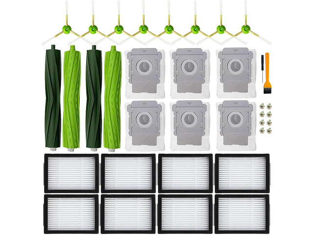 Replacement Parts for iRobot Roomba i3 i3+ i7 i7+ i4 i4+ i5 i5+ j5 j5+J7 i2 i6 i6+i8 i8+/Plus E5 E6 E7 I & E & J Series Vacuum Cleaner,2 Set Rubber...