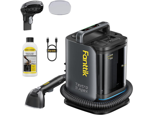 Fanttik Textra 11 Apex Cordless Carpet and Upholstery Cleaner, Self-Cleaning Tool, 150W Brushless Motor, 2 Cleaning Modes, Light-Duty Portable Spot...