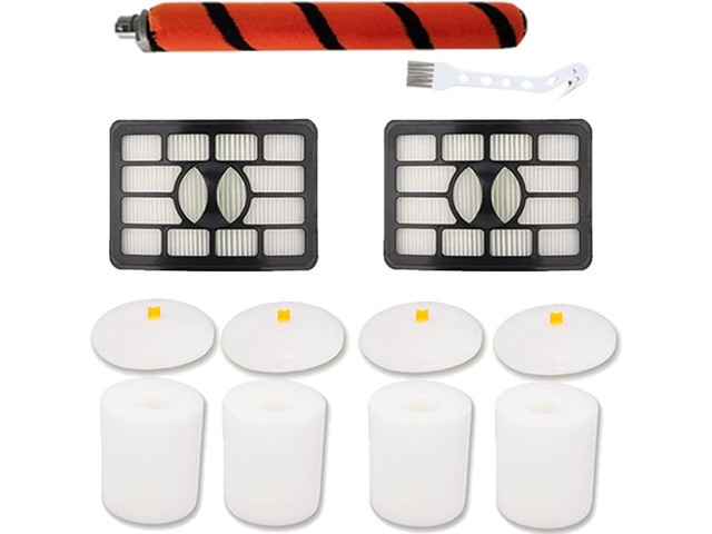 Hepa & Foam Filter Brushroll Replacement Kit for Shark Rotator Pro Lift-away Vacuum Cleaner ZU780 ZU782 ZU782NP ZU785, Replaces Part # Xff500 Xhf500