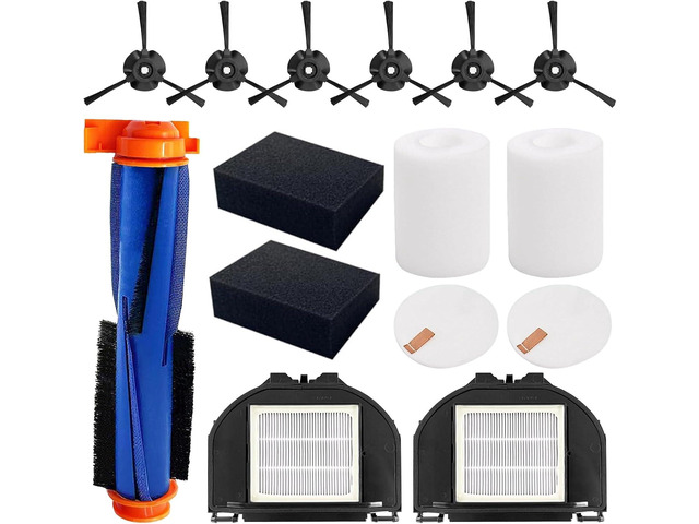 RV2310AE Replacement Parts for Shark AV2310AE/RV2320S/RV2300S/UR2350AE/UR2360S Matrix Robot Vacuum Cleaner,1 Main Brush Roller, 6 Side Brushes, 2...