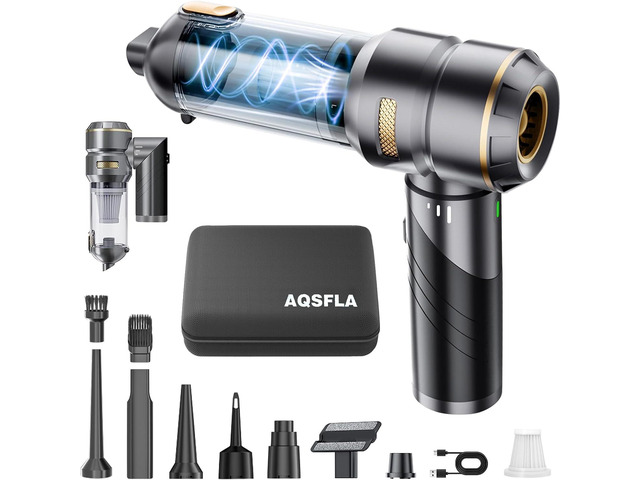 Car Vacuum Portable Cordless 22000PA High Power Handheld Mini Vacuum Cleaner Rechargeable Foldable with Brushless Motor Air Blower Duster Pump for...