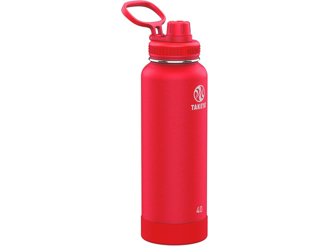 Takeya Actives Water Bottle with Spout Lid - Bottle with Double Stainless Steel Insulation - Dishwasher Safe & BPA-Free - Bottle with Spout Lid &...