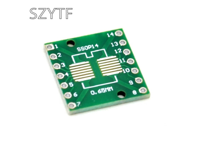 20pcs/bag Adapter plate SOP14 SSOP14 TSSOP14 SMD turn DIP 0.65 / 1.27mm