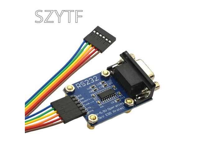 TTL to RS232 Module TTL RS232 Male Female Mutual Conversion Module Serial Level Conversion to SP232 TTL Serial Port ESD Protect