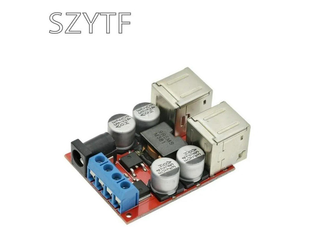 1pcs 8-35V to 5V 8A DC-DC Buck Converter 4-Port USB Charger Module for Car 12V 24V Truck RV with QC3.0 Fast Charge