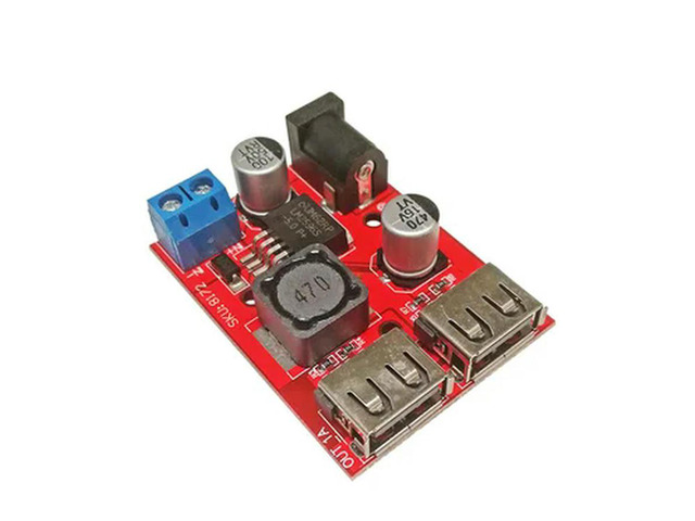 LM2596 LM2596S Dual USB DC-DC 9V 12V 24V 36V to 5V 3A Step Down Buck Converter Board Car Charger Solar Power Supply Module