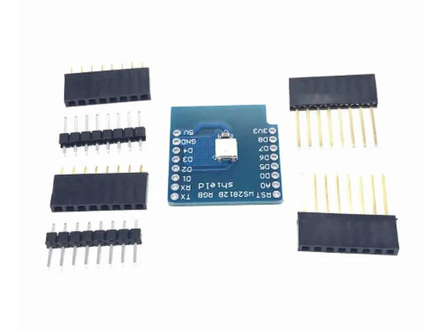 Esp8266 For WeMos D1 Module WS2812B RGB Shield For WeMos D1 Mini ESP8266 Module Board With Pins Esp8266