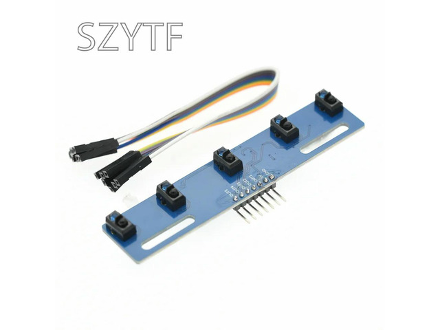 5-Way Black and White Line Identification Sensor Module Tracking ligent Car Infrared Sensor TCRT5000