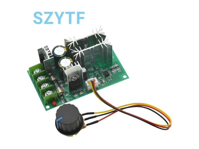 DC10-60V DC Motor Speed Regulator 12V 24V 36V 48V High Power Drive Module PWM Motor Speed Controller 20A Current Regulator