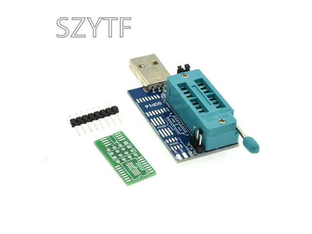 CH341A USB Programmer for 25 Series SPI Flash SOIC-8 SOP-8, BIOS Burning Tool, for Motherboard