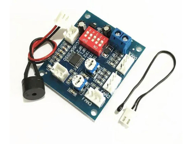 50k NTC 3950 Thermistor PWM Temperature Probe Speed Controller Board Control Module Buzzer DC 12V 5A CPU Fan High-Temp Alarm