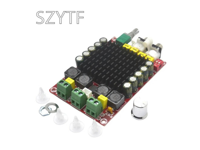 TDA7498 Digital Car Amplifier Board 2 x 100W Stereo Audio Power Amplifier Module 14-34V DC for Car Audio Subwoofer