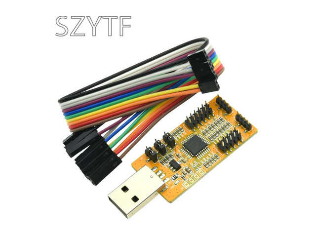 USB to UART,I2C,SPI(with 4-channel ADC, 4-channel PWM, 8-digital IO and NRF2401 Test Software)