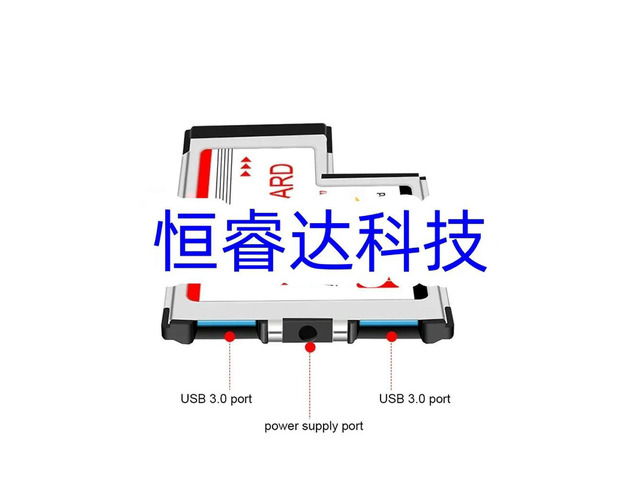 USB 3.0 USB3.0 PCI Express Card Adapter With 2 Ports 5Gbps USB3.0 HUB 54mm Slot ExpressCard Converter For PC Laptop