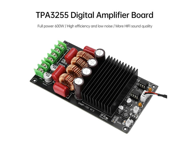 TPA3255 600W Digital Sound Amplifier Board Fever HIFI 2X300W Audio Amplifier Module Dual Channel Stereo Class D Amp High Power