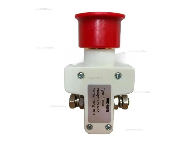 100A Emergency Stop Switch - Industrial Grade E-Stop Button for Forklifts & Golf Carts (ED100 Model)