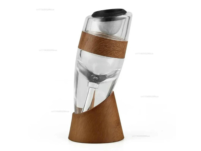 Slant Mouthed Red Wine Magic Quick Decanter, Wood Grain Red Wine Glass, Wine Dispenser