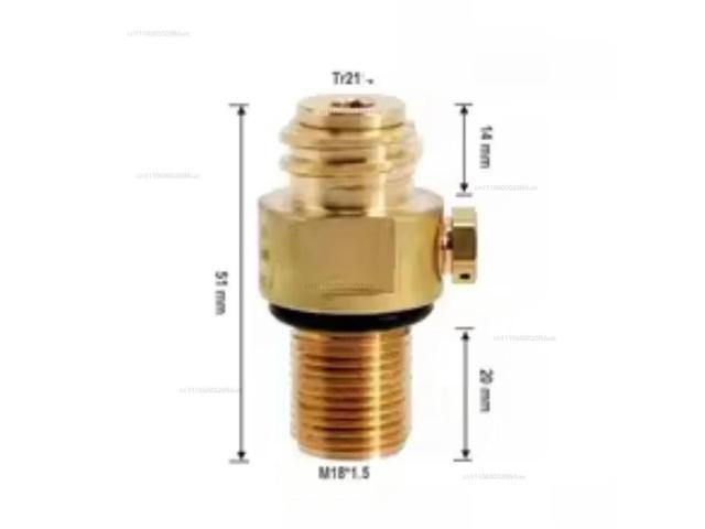 Applicable To Soda Water Cylinder Replacement Valve Tr21 * 4 M18 * 1.5 Soda Cylinder TR21.4 Connector