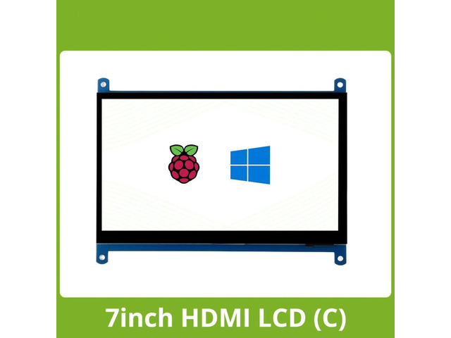 Waveshare 7' HDMI LCD (C) Capacitive Touch Screen IPS, Computer Monitor, Display for Raspberry Pi 5/4B/3B/Zero/Zero W/Zero WH+