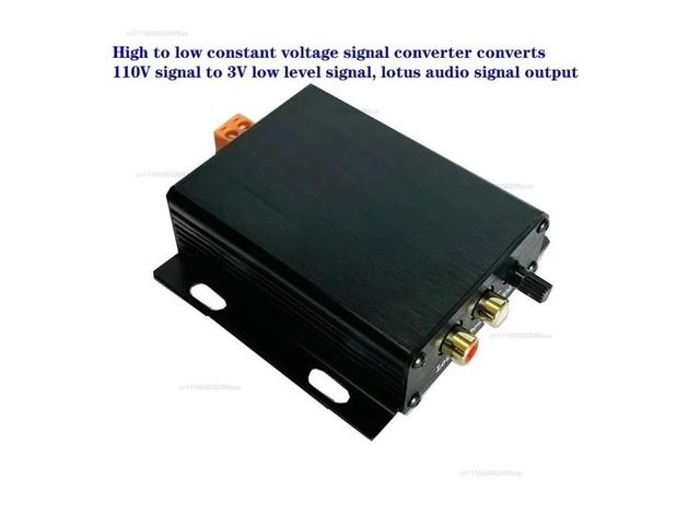 High-to-Low Constant Voltage Signal Converter - Converts 110V Signal to 3V Low-Level, with Lotus Audio Output
