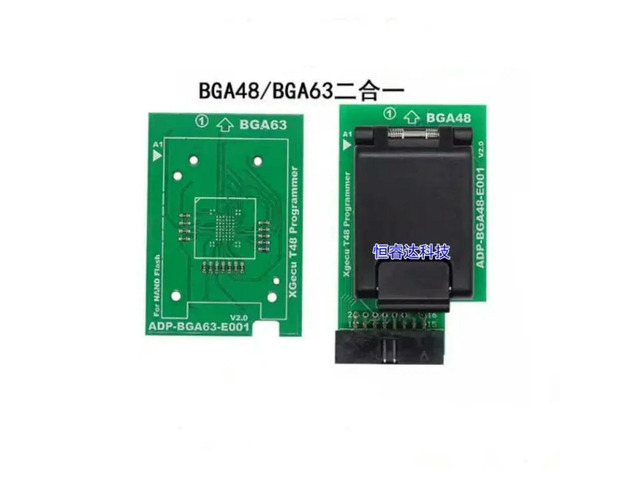 Programming tool specific BGA48/BGA63 adapter read/write programming seat dual in one