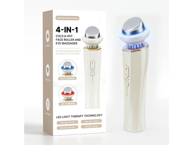4 in 1 hot and cold beauty instrument, facial and neck lift massager, best skin care machine, for firming and anti-wrinkle