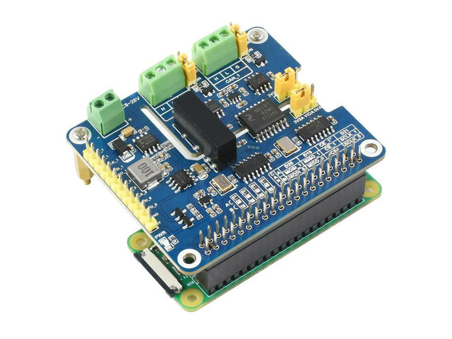 Waveshare 2-Channel Isolated CAN FD Expansion HAT, SPI interface,Multiple Protections, Designed For Raspberry Pi Series