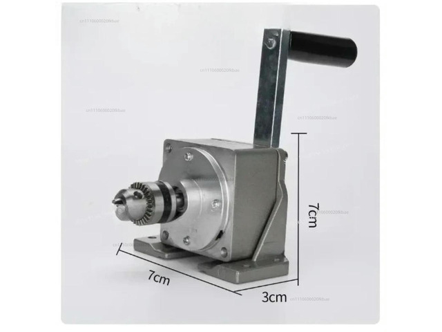 Manual Hand-Cranked Tap Machine - 0.6-6mm Tap Chuck & Key Included