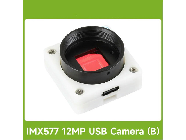 Waveshare IMX577 12MP USB Camera (B), 3840 × 3024 Resolution, Plug and Play, Supports C/CS Lenses