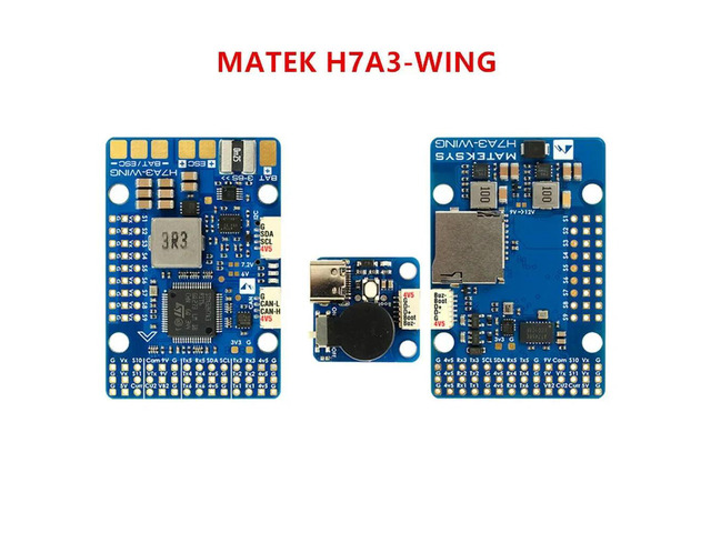 MATMATEKSYS FLIGHT CONTROLLER H7A3-WING ICM42688P/OSD/6x UARTs/1x I2C/ 1xCAN/11x PWM outputs/BEC5V 9V For RC Model