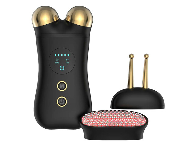 3 in 1 Household Ems RF Beauty Instrument Standing Face Lift Massage Roller with Equipment Convenient Facial Care