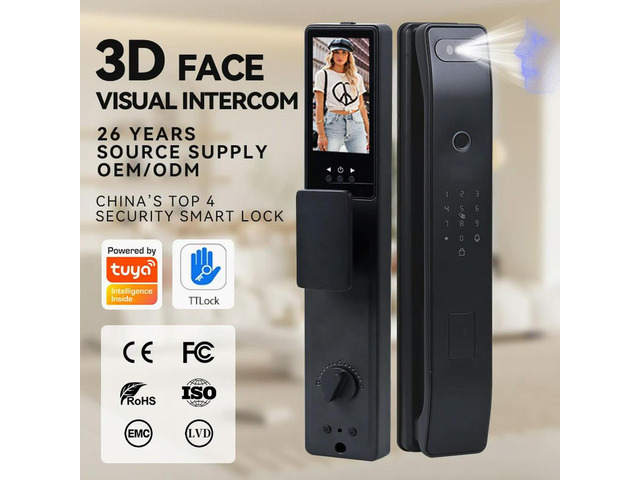 Hot Sale TTlock Tuya APPFace Scene Digital Code Card Unlocking Fingerprint Automatic Door Lock