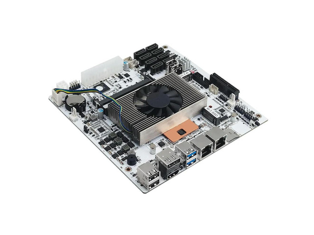 Nas Motherboard 8 Bay Core I5 8265u 4c/8t, Mini Itx Pc Mainboard White M11, 2 X Nvme Pcie3.0, Dual 2.5gbe I226v Lan,