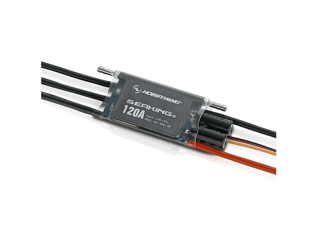 Hobbywing Seaking Pro 120A Sensorless Brushless ESC 2-6S Waterproof 6V/7.4V,4A BEC For ECO, Mono1/Other Competition Boats