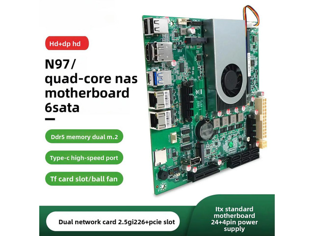 N150 NAS host SATA motherboard 12th generation six 6-bay 10G 10G network card soft routing N100