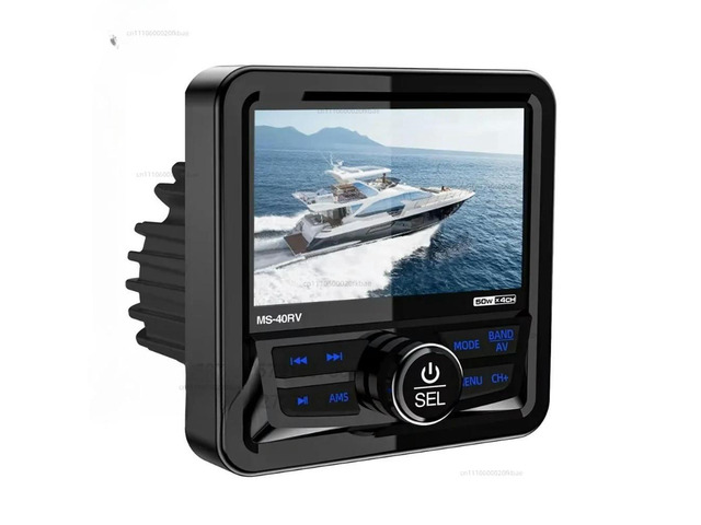 Waterproof IPX5 4 Monitor Marine Stereo Radio Sports Media USB BT AUX ATV