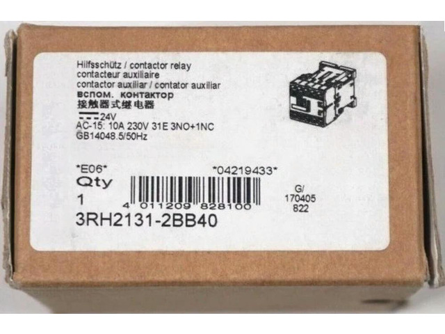 3RH2131-2BB40 3RH2131 2BB40 Contactor 4 Pole 3NO + 1NC 10A Coil 24VDC Fast Delivery