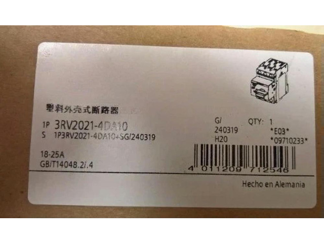 1PCS 3RV2021-4DA10 Motor protection circuit breaker Stock Expedited shipping