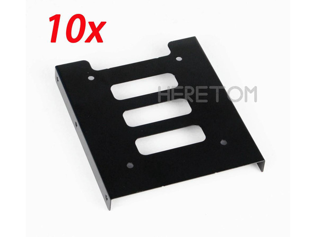 Heretom 10Pcs/lot Universal 2.5 To 3.5 inch SSD HDD l Mounting Adapter Bracket Dock For Desktop Laptop PC SSD HDD W/screws