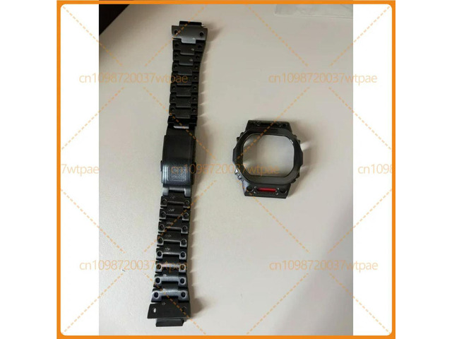 For Casio GW-B5600 Mecha Style Black Case & Strap 316 Stainless Steel Precise Hole Position Clear Printing Watch Mod Kit